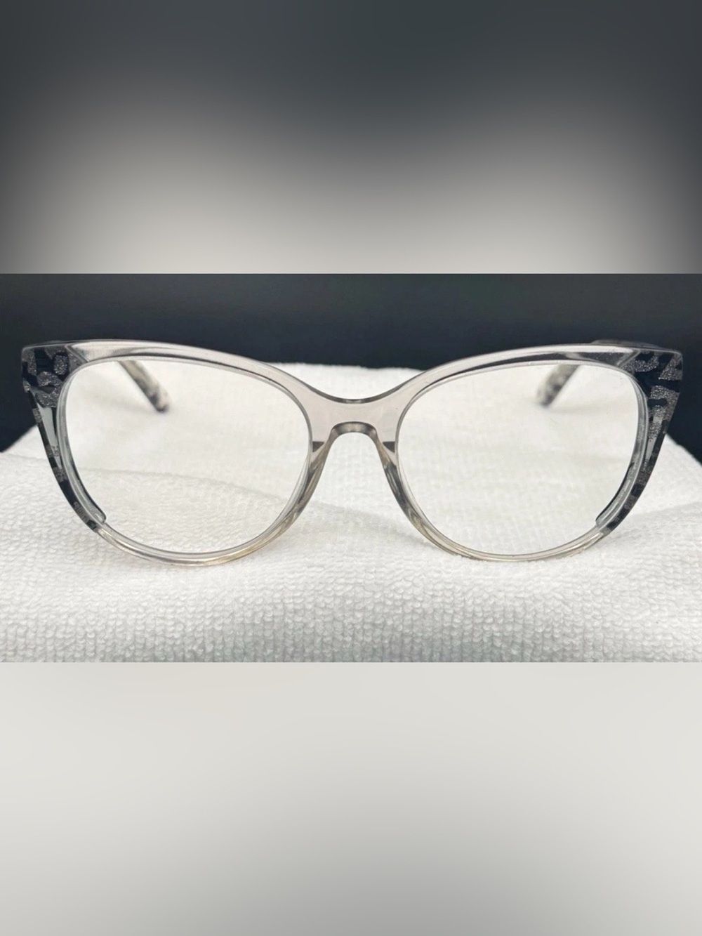 Bebe Eyeglasses, Frames Only, BB5208 050 52-17-135 Plastic Grey Animal - Picture 4 of 10